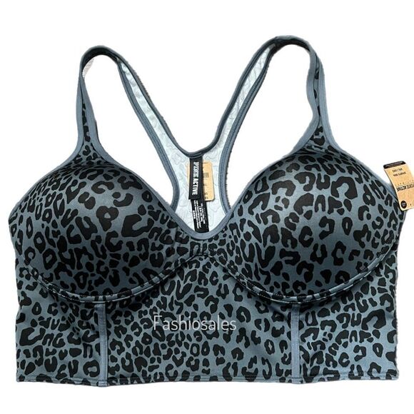 Victorias Secret Pink Active Ultímate Push up Padded Corset Sports Bra Xsmall - Picture 1 of 3